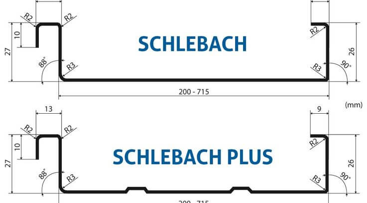 Profil SCHLEBACH rozmery